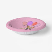 Adorable Pink Corgi Birthday Customizable ペーパーボウル (傾斜あり)