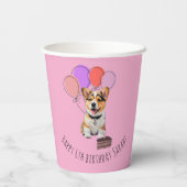 Adorable Pink Corgi Birthday Customizable 紙コップ (裏面)
