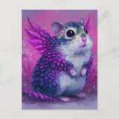Adorable Pink Hamster Dragon ポストカード (正面)