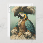 Adorable Pirate Bird ポストカード (正面/裏面)