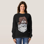 Adorable Pit Bull Terrier Puppy  Cute Pocket スウェットシャツ (正面フル)