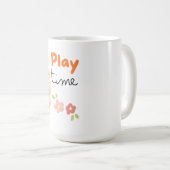Adorable "Play Time" Chibi Bear Ceramic Mug コーヒーマグカップ (正面右)