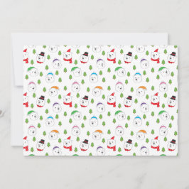 Adorable Polar Bear Head Christmas シーズンカード