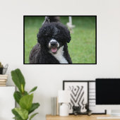 Adorable Portuguese Water Dog ポスター (ホームオフィス)