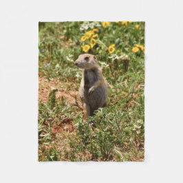 Adorable Prairie Dog フリースブランケット