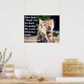 Adorable Praying Kitten Poster ポスター (キッチン)