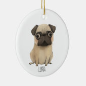 Adorable Pug セラミックオーナメント (右)