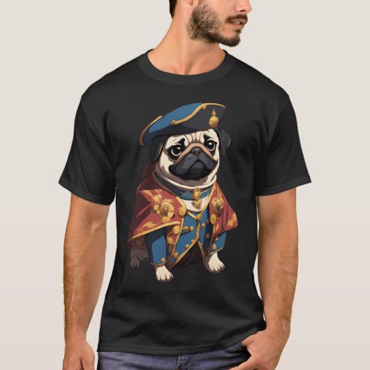 Adorable Pug Cleric Healer Illustration - Fantasy  Tシャツ (正面)