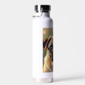 Adorable Pug Close up | Cute Dog Personalized ウォーターボトル (右面)