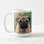 Adorable Pug Close up | Cute Dog Personalized コーヒーマグカップ (左)