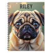 Adorable Pug Close up | Cute Dog Personalized ノートブック (正面)