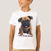 Adorable Pug Illustration Tシャツ (正面)
