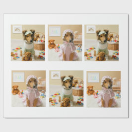 Adorable Puppies in Baby Clothes Unisex ラッピングペーパー