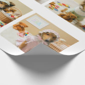 Adorable Puppies in Baby Clothes Unisex ラッピングペーパー (角)