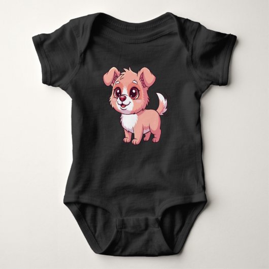 Adorable Puppy Baby Bodysuit ベビーボディスーツ (正面)