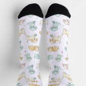Adorable Puppy Crew Socks ソックス (上部)