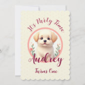 Adorable Puppy Dog 招待状 (正面)