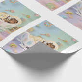 Adorable Puppy in Cradle ラッピングペーパー (角)