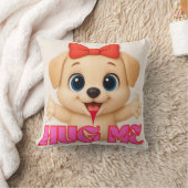 Adorable Puppy Pillow – Cute Cartoon Dog Home DCR クッション (ブランケット)