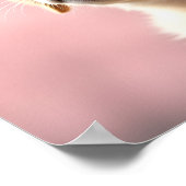 Adorable Puppy Sitting Under Blooming Cherry Trees ポスター (角)