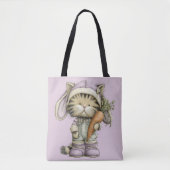 ADORABLE QUIRKY EASTER THEMED BABY ANIMALS トートバッグ (正面)