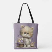 ADORABLE QUIRKY EASTER THEMED KITTENS トートバッグ (裏面)