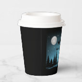 Adorable Reindeer At Night 紙コップ (右)