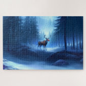 Adorable Reindeer Winter Wonderland Holiday  ジグソーパズル (横)