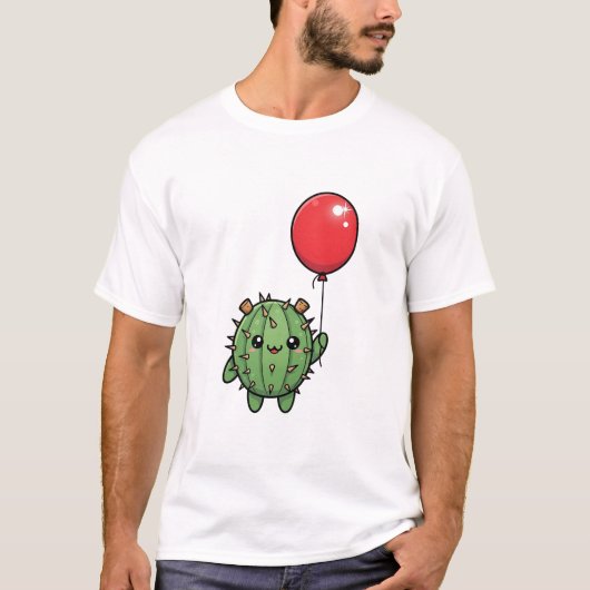 Adorable Round Cactus with Corks Tシャツ (正面)