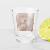 Adorable Ruby Cavalier Spaniel ショットグラス (裏面)