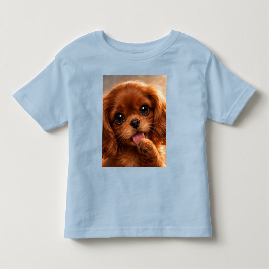 Adorable Ruby Cavalier Spaniel トドラーTシャツ (正面)