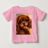 Adorable Ruby Cavalier Spaniel ベビーTシャツ (正面)