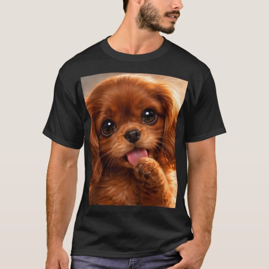 Adorable Ruby Cavalier Spaniel Tシャツ (正面)