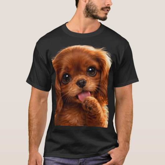 Adorable Ruby Cavalier Spaniel  Tシャツ (正面)