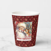 Adorable Santa Rudolph Cups for Kids Christmas 紙コップ (正面)