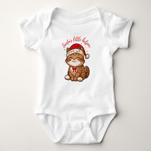 Adorable Santa's Little Helper Baby Bodysuit ベビーボディスーツ (正面)