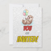 Adorable Sea Otter Birthday Invite 招待状 (裏面)