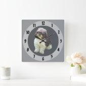 Adorable Shih Tzu Puppy スクエア壁時計 (ホーム)
