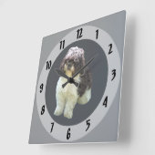 Adorable Shih Tzu Puppy スクエア壁時計 (傾斜)