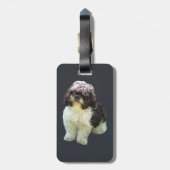 Adorable Shih Tzu Puppy ラゲッジタグ (裏面縦)