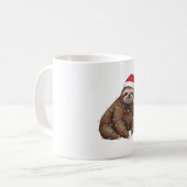 Adorable Sloth Wrapped in Holiday Lights Classic T コーヒーマグカップ (正面左)