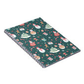 Adorable Snowman Christmas Pattern ノートブック (右側)