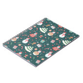 Adorable Snowman Christmas Pattern ノートブック (左側)