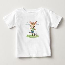 Adorable Soccer Fawn Kids Graphic Tee ベビーTシャツ