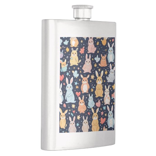 Adorable Soft Pastel Baby Animal Classic Flask フラスク (右)