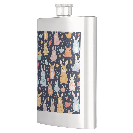 Adorable Soft Pastel Baby Animal Classic Flask フラスク (左)