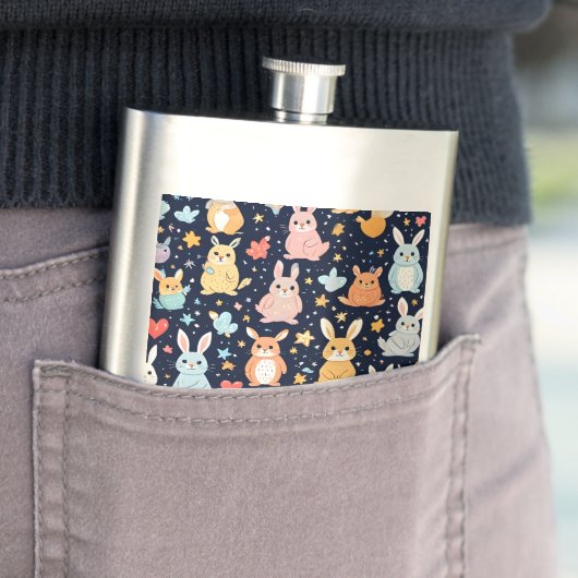 Adorable Soft Pastel Baby Animal Classic Flask フラスク (インサイチュ)
