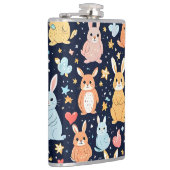 Adorable Soft Pastel Baby Animal Pattern Mug フラスク (右)