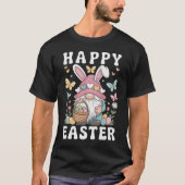 Adorable Spring Gnome With Easter Eggs Basket Cute Tシャツ (正面)