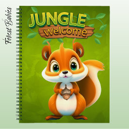 Adorable Squirrel Wildlife Nature Lover Green 🐿 ノートブック